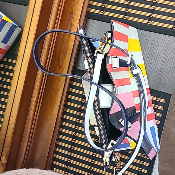 Kate ♠️ Striped leather bag - Picture 4 of 17